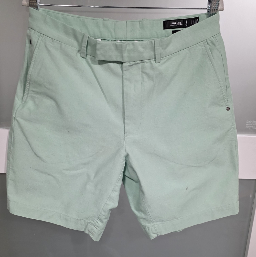 Ralph Lauren Mint Green Flat-Front Shorts